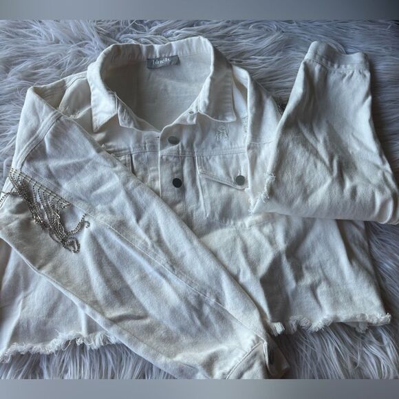 blue b Pants - blueb collection💫 white 💫size small💫jacket